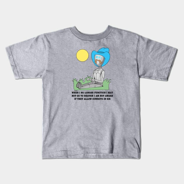 Cowboy Isaac Kids T-Shirt by AmyNewBlue